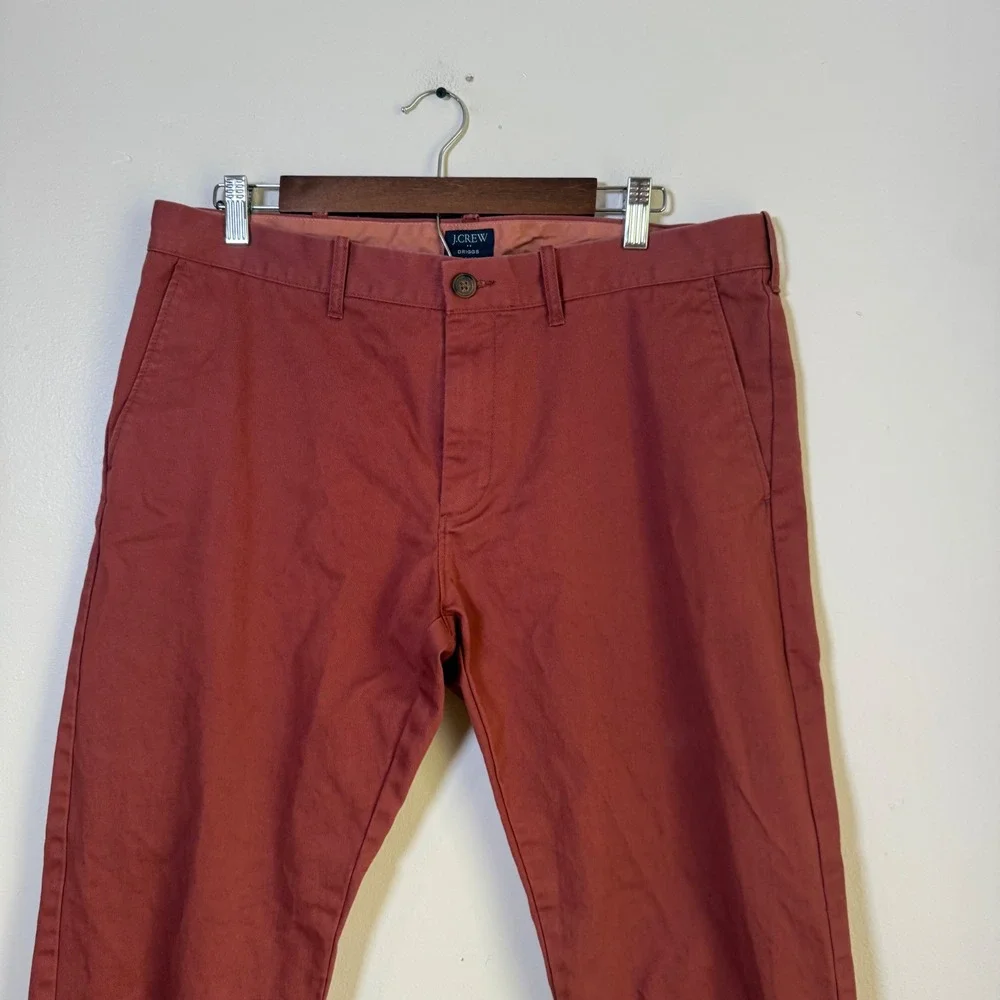 J.Crew Driggs Slim Fit Chino Pants Size 34x32 Burnt Orange